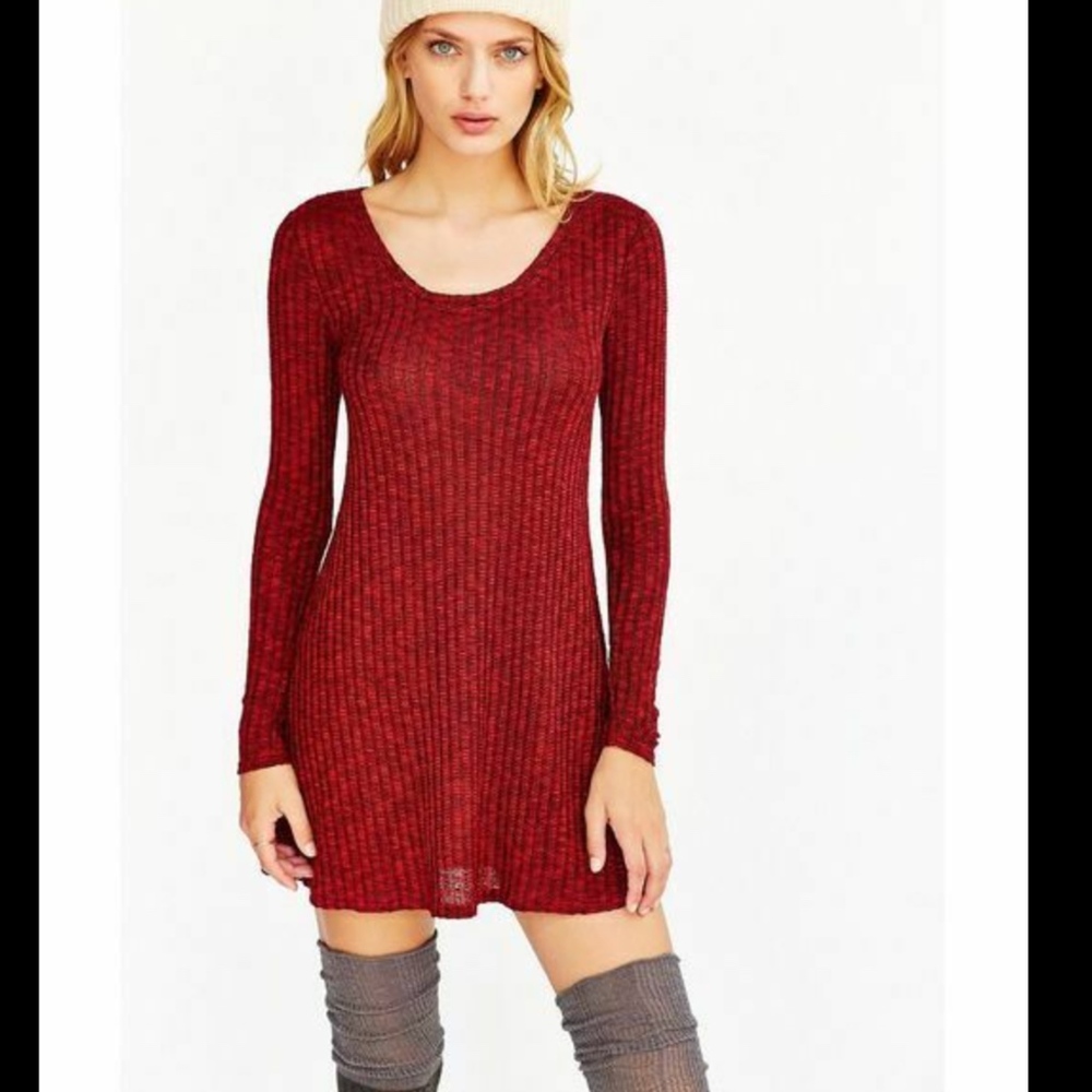 BDG Urban Outfitters Knit Sweater Dress Red- XS